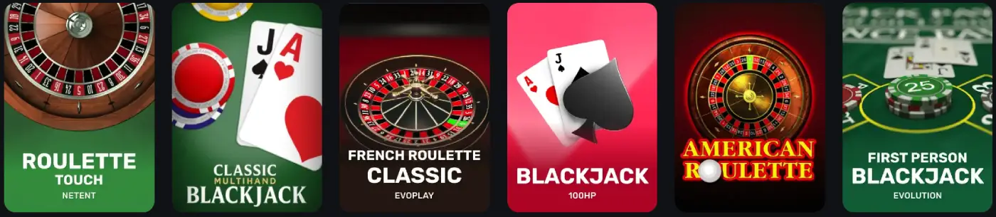 7gear Casino GB Table Games